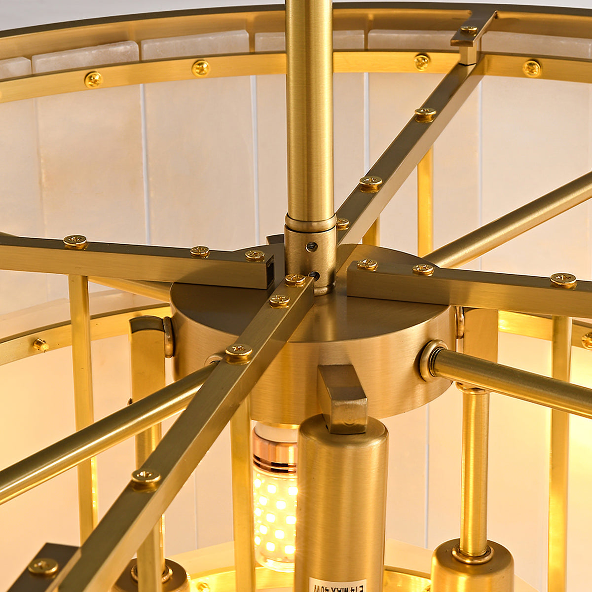 Alabaster Multi-Layered Circular Chandelier - view 19 | Liootrlamp