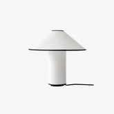 Red Trim Cone Shade Table Lamp