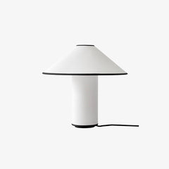 Red Trim Cone Shade Table Lamp