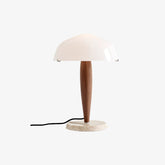 Scandi Walnut Dome Table Lamp