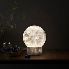 Globe Alabaster Table Lamp