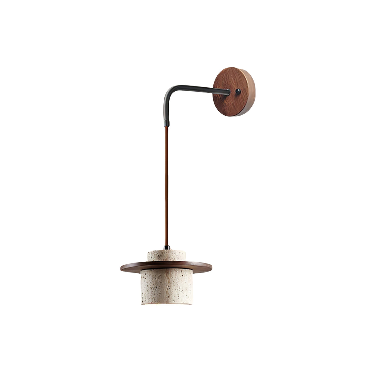 Rustic Textured Cata Stone Wall Lamp - view 15 | Liootrlamp