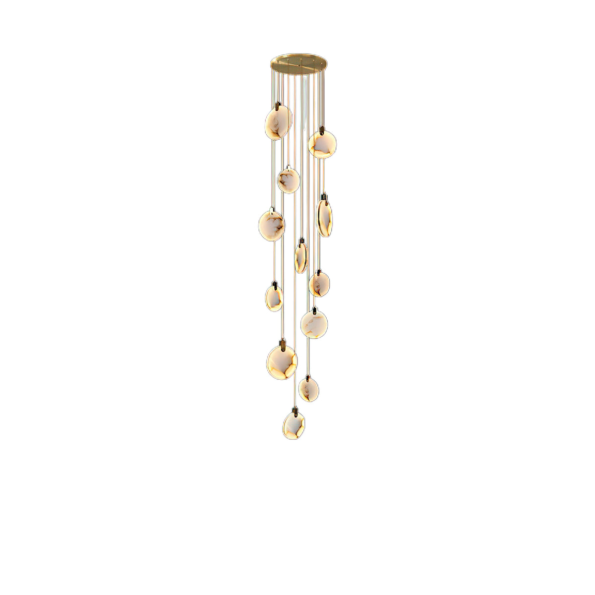 Tiered Alabaster Staircase Chandelier