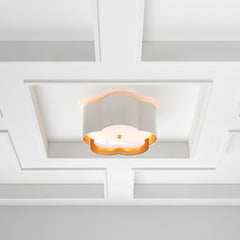 Scalloped Gold Trim Ceiling Light