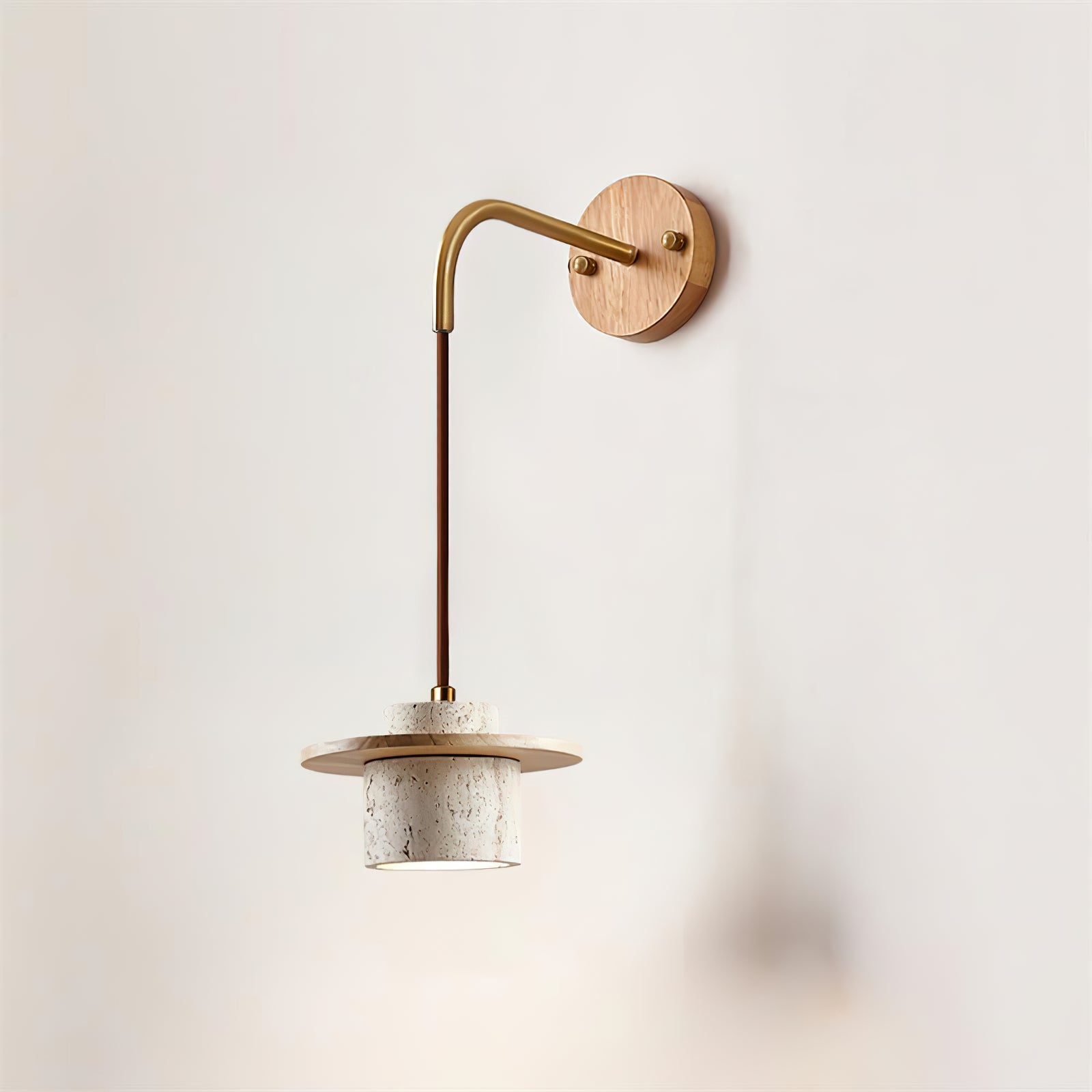 Rustic Textured Cata Stone Wall Lamp - view 2 | Liootrlamp