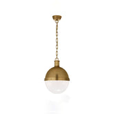 Industrial Riveted Metal Band Globe Pendant Light