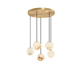 Luxury Multi-Globe Alabaster Pendant Light