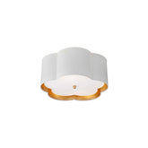 Scalloped Gold Trim Ceiling Light