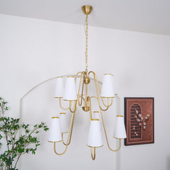 Gold Two-Tier Montreuil Chandelier