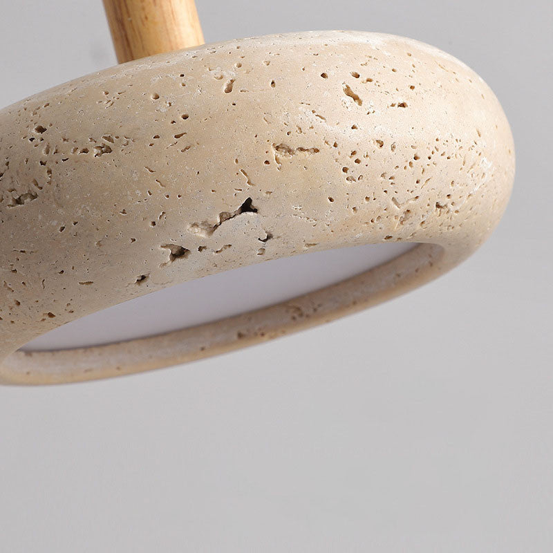 Hourglass Travertine Pendant Light - view 15 | Liootrlamp