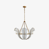 French Country Scroll Arm Candle Chandelier