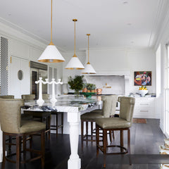 Minimalist Cone-Shaped Brass Pendant Lamp