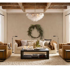 Amber Murano Glass Round Chandelier