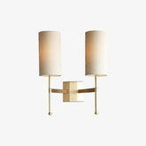 Silk Double Rod Brass Wall Lamp