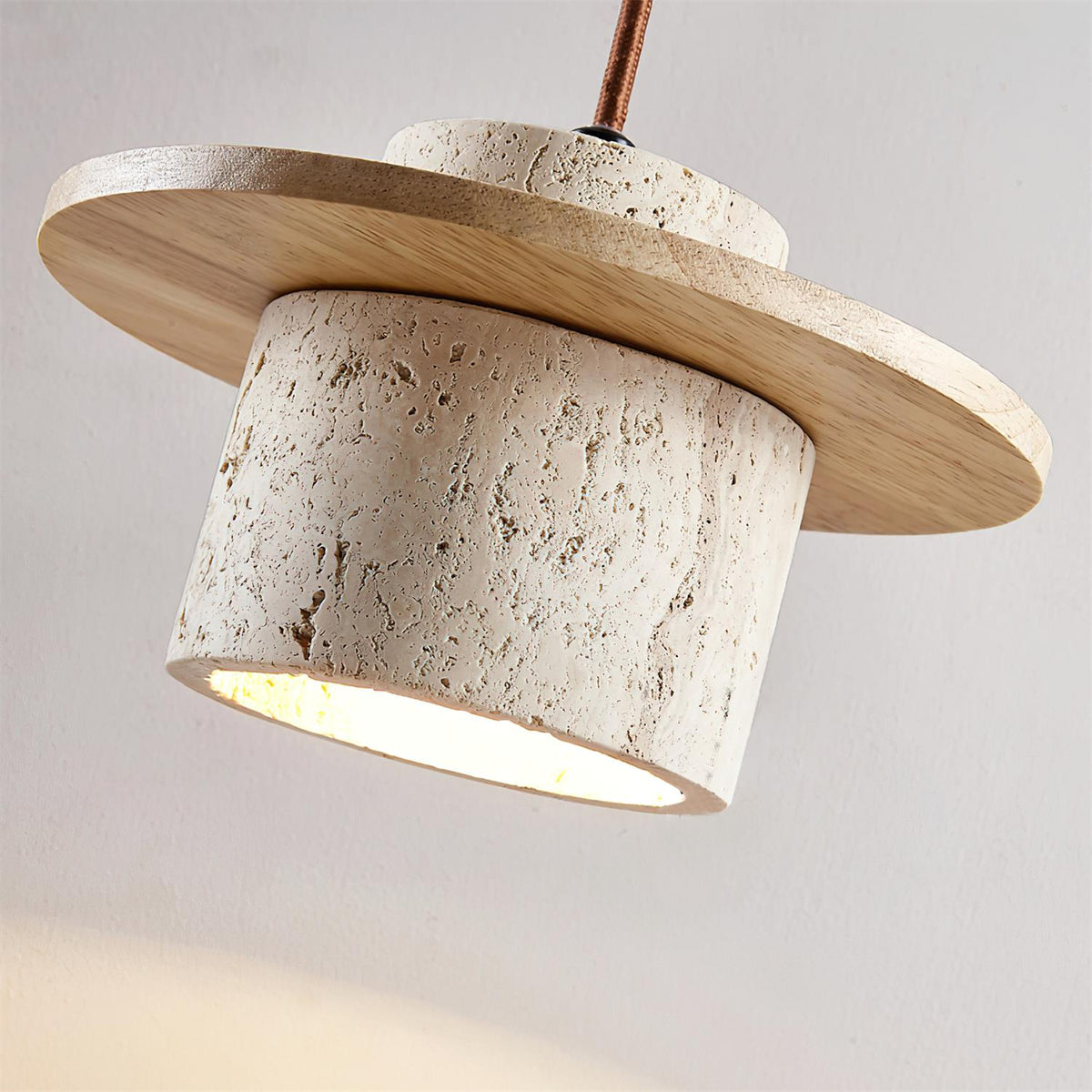 Rustic Textured Cata Stone Wall Lamp - view 10 | Liootrlamp