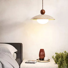 Scandinavian Travertine Disc Pendant Lamp