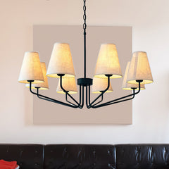 Fabric Conical Hanging Chandelier