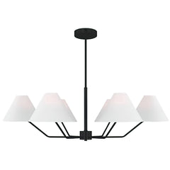 Minimalist Black Fabric Shade Chandelier