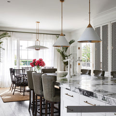 Minimalist Cone-Shaped Brass Pendant Lamp