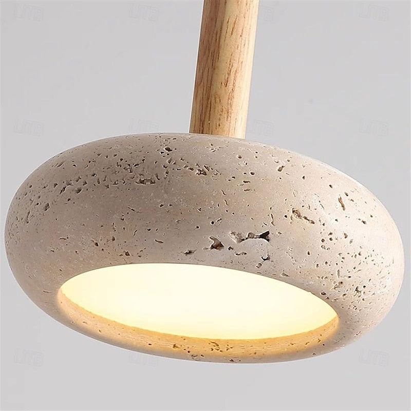 Hourglass Travertine Pendant Light - view 14 | Liootrlamp