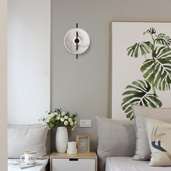 Contemporary Resin Round Marble Wall Light