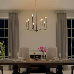 Modern Black Candlestick Chandelier