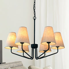 Fabric Conical Hanging Chandelier