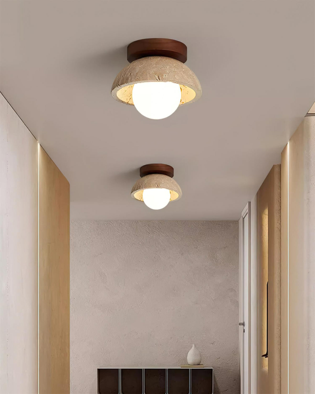 Piedra wood ceiling lamp - view 6 | Liootrlamp