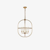 Desmond Antique Gold Oval Lantern Chandelier