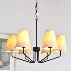 Fabric Conical Hanging Chandelier