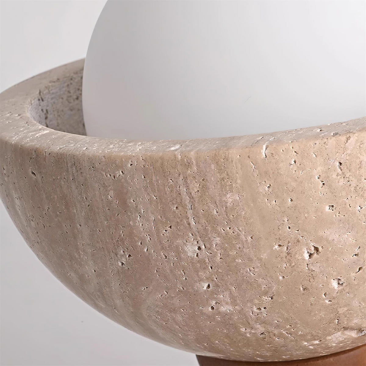 Travertine Flush Mount Ceiling Light - view 10 | Liootrlamp