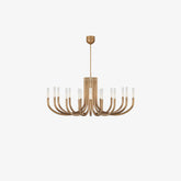 Rousseau Modern Black Linear Candle Chandelier