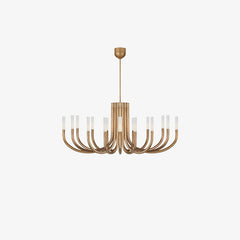 Rousseau Modern Black Linear Candle Chandelier