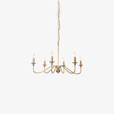 Gilded 6-Arm Candlestick Chandelier
