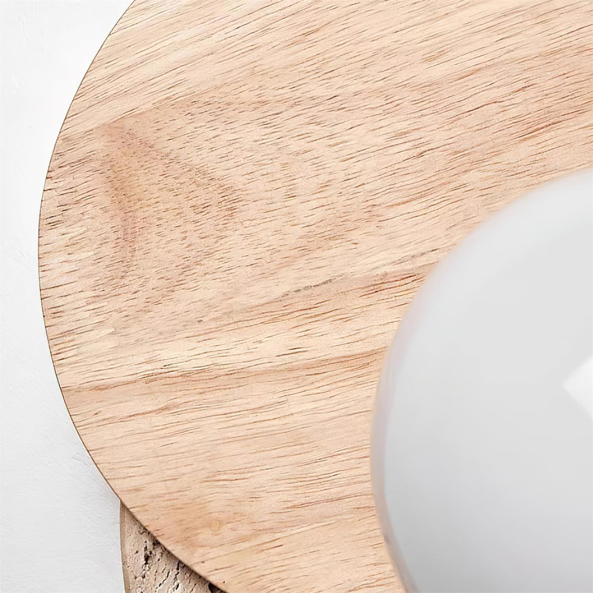 Partial Eclipse Wood & Stone Wall Light - view 13 | Liootrlamp
