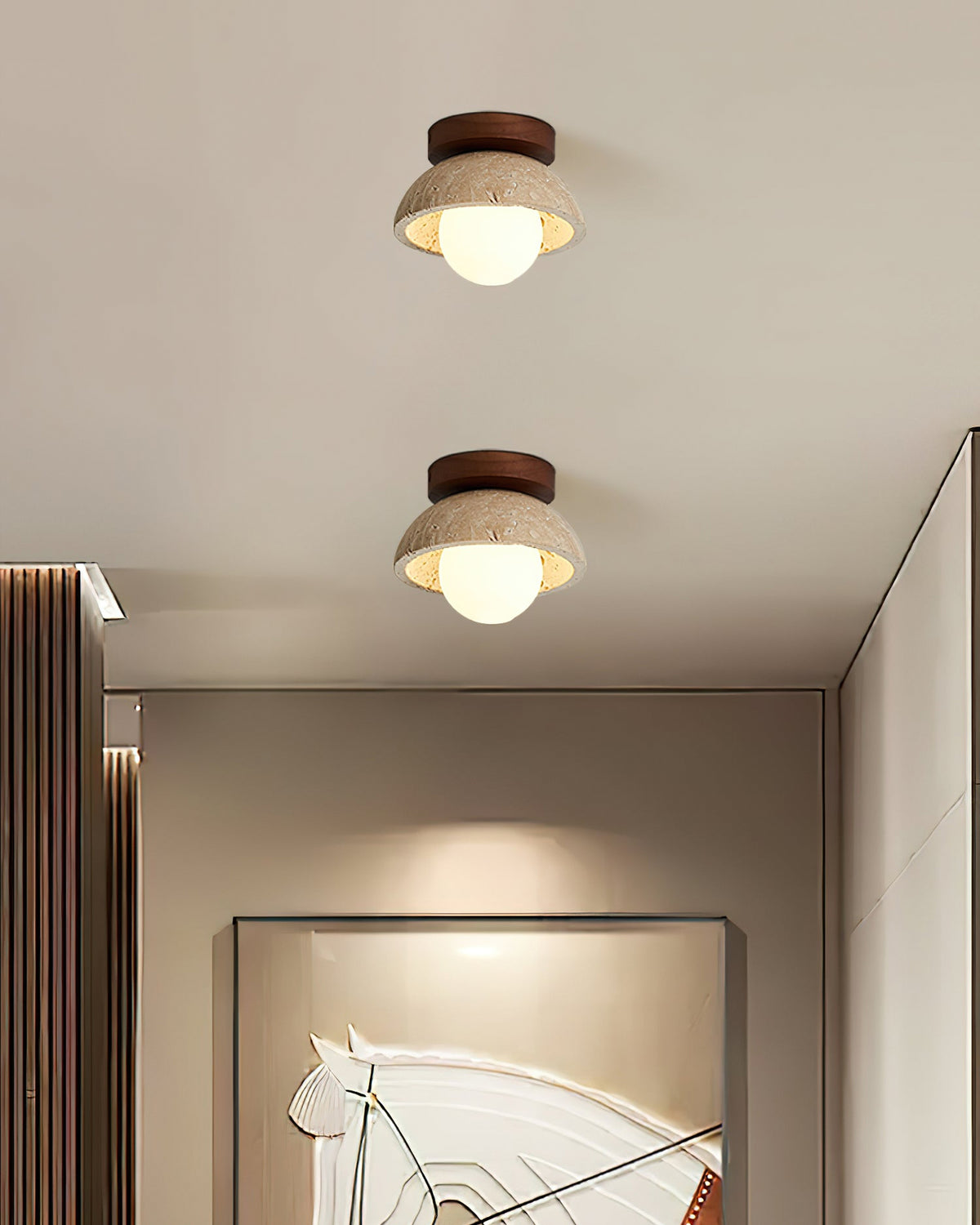 Piedra wood ceiling lamp - view 10 | Liootrlamp