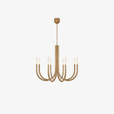 Rousseau 8-Light Brass Candle Chandelier