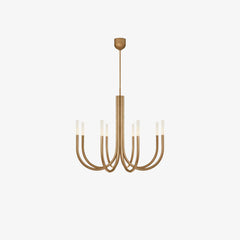Rousseau 8-Light Brass Candle Chandelier