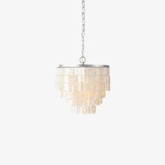 Modern Capiz Shell Cascade Chandelier