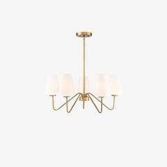Simple brass five-head chandelier