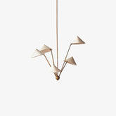 5-Arm Fabric Cone Chandelier