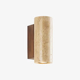 Travertine Cylinder Wall Lamp