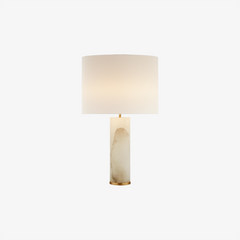 Brass Alabaster Column Table Lamp