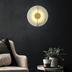 Zen Harmony Round Marble Wall Light