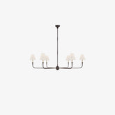 6-Arm Black Metal Chandelier