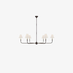 6-Arm Black Metal Chandelier