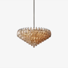 Amber Murano Glass Round Chandelier