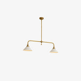 Vintage brass double chandelier