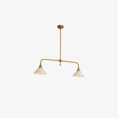 Vintage brass double chandelier