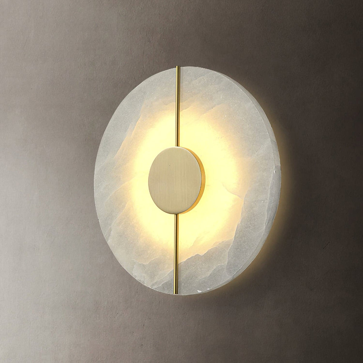 Zen Harmony Round Marble Wall Light - view 12 | Liootrlamp